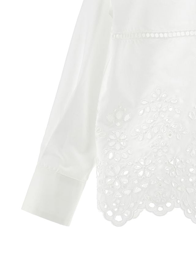 Ermanno Scervino White Scalloped Blouse