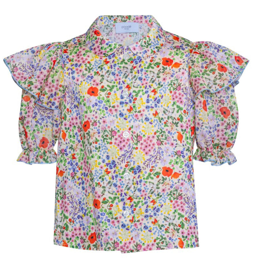 Paade Mode Beige Multicolor Meadow Blouse